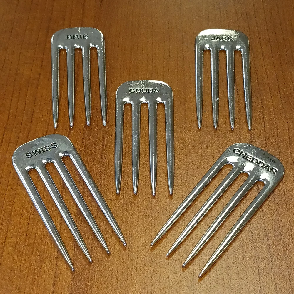 Silver Cheese Markers Set
